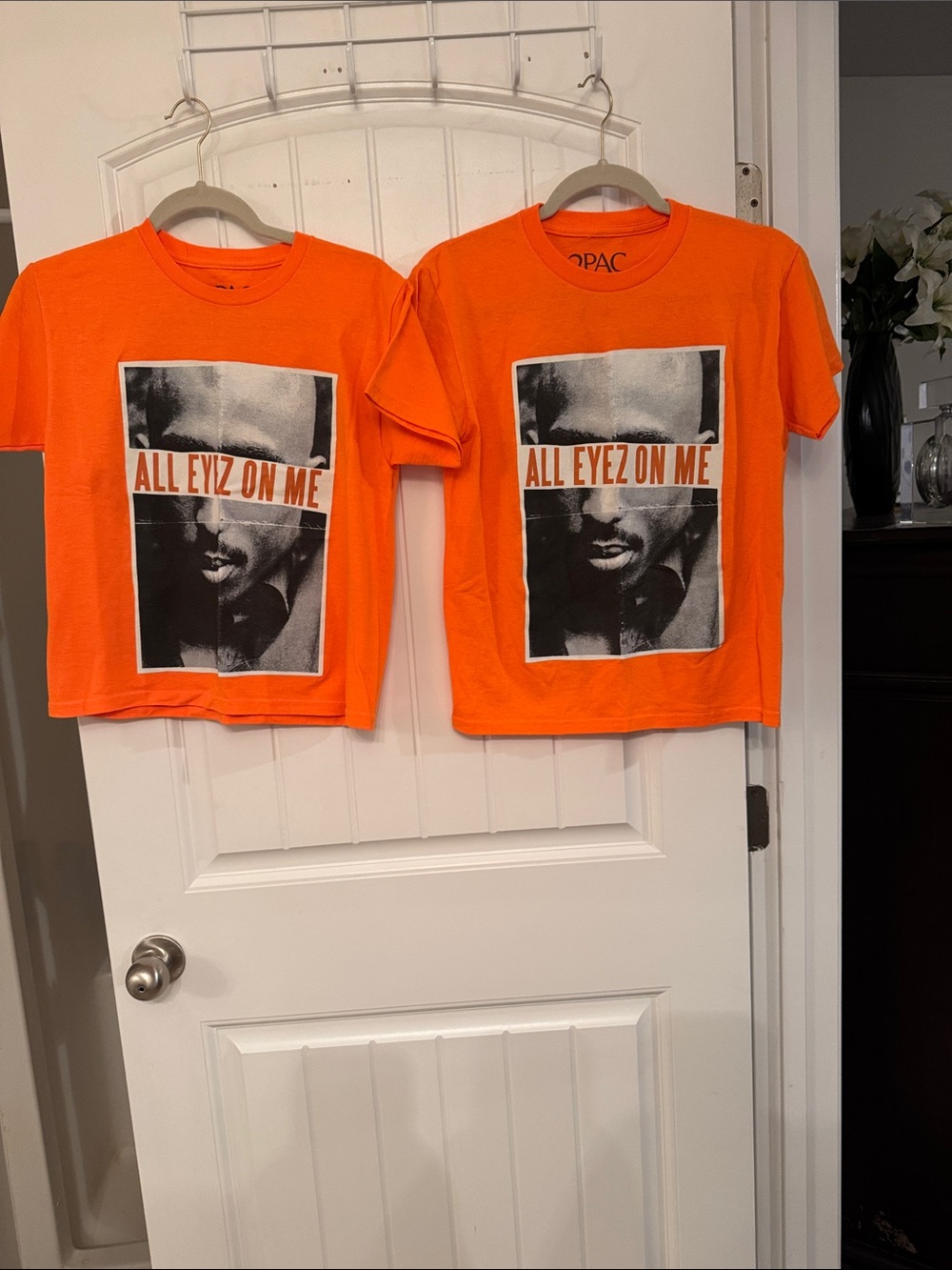 Kids Orange 'All Eyez On Me' Graphic Tee by